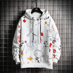 Fashion Printed Plus Size Sweater Coat Men's