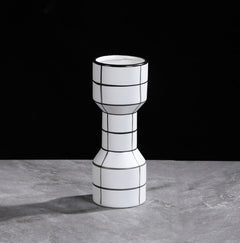 Simple Nordic Minimalism Black And White Striped Ceramic Vase