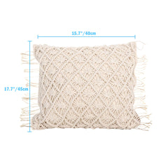 Hand-woven tassel pillow