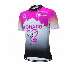 Purple Sportwear for men Short-sleeved Suspender Cycling Suit Suit Mountain Biking suit
