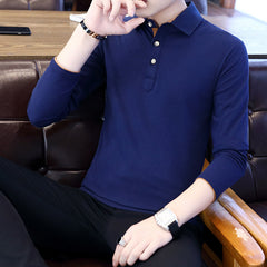 Men's Long Sleeve Business Plus Size POLO Shirt