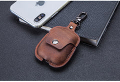 Compatible with Apple, Compatible with Apple , Apple AirPods Covers Leather Keychain Portable Headset