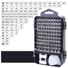 Compatible with Apple, Hot Sale 122 in 1Professional Multi Screwdriver Set for iPhone Android Laptop Computer DIY Repair Tool Kit