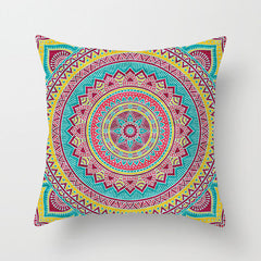 Ethnic style mandala pattern religious ceremony belief polyester pillowcase