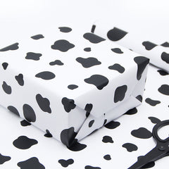 Spotted cow gift box wrapping paper