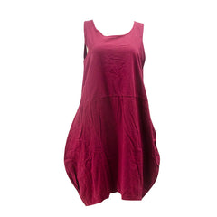 Plus Size Casual Solid Color Sleeveless Pocket Dress