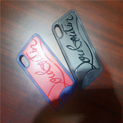 Red bottom rivet phone case