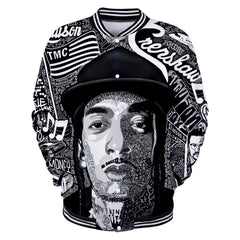 Trendy nipsey hussle casual 3D baseball uniform