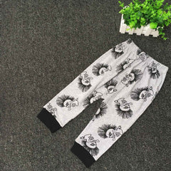 Infant Children's Suit Skull Cotton Children Short Sleeve Blouse And Pants