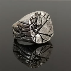 Vintage Jewelry Ring Alloy Cracked Hand Jewelry