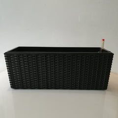 Balcony Rattan Long Flower Pot Automatic Water Feeding Lazy Flower Pot Large Planting Basin