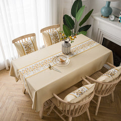 Waterproof All-polyester Linen Splicing Table Flag