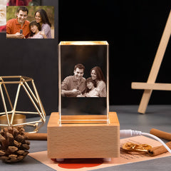 Creative Square Crystal Engraved Color Printed Photo Gift Ornaments