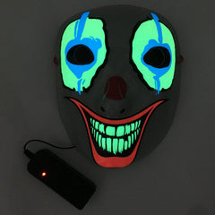 LED Mask Luminous Glowing Halloween Party Mask Neon EL Mask Halloween Cosplay Mask