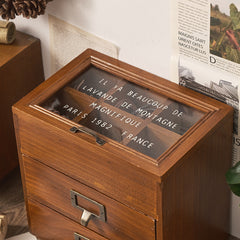 Vintage Glass Storage Box With Flip Lid