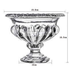 Crystal Glass Thickened Flanged Vase