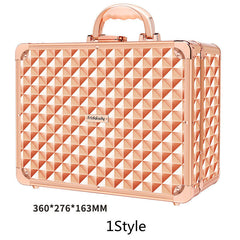 Cosmetic Storage Bag Premium Sense Suitcase Portable Large Capacity