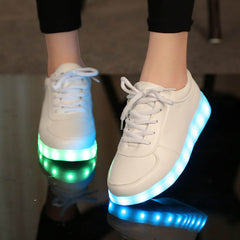 Colorful Luminous Lovers Shoes Luminous Shoes Casual Shoes Usb Charging Board Shoes