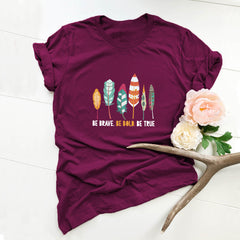 Casual Plus Size Cotton Women's Short Sleeve