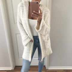 Plus size candy color plush long sleeves