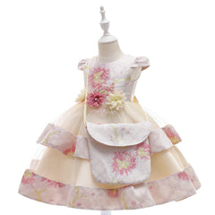 Flower girl net yarn simulation flower princess skirt