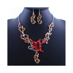 Dielian Flower Necklace Jewelry Set