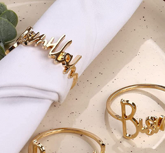 New Metal Letters Napkin Ring Table Decoration