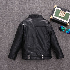 Children's clothing pilot leather jacket