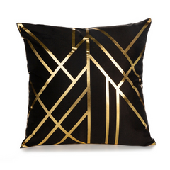 Elegant White and Gold Decorative Pillow Covers