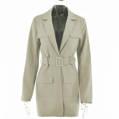 Lapel Long Sleeve Plus Size Fashion Jacket