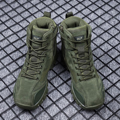 Mountaineering Work Shoes High-Top Lace-Up Mid-Tube Martin Boots