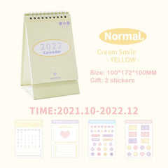 Cream Desk Office Learning Coil Year Round Basic Desk Calendar