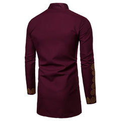 Men's African Hip Hop Pullover - Casual Long Robe for Fashionable Style