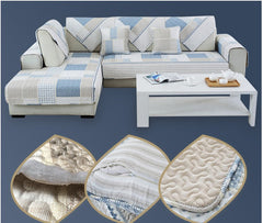High-end Cotton Sofa Cushion Simple Cloth Modern Cotton Twill Four Seasons Non-slip Cushion Summer Sofa Covers