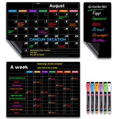 Calendar Magnetic White-board Wall Sticker Learning Schedule Refridgerator Magnets Message Board