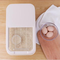 Japanese 10kg plastic barrel kitchen cabinets moistureproof transparent rice storage box with household migang cylinder food box