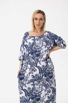 Women's Commoner Literary Retro Plus Size Dress