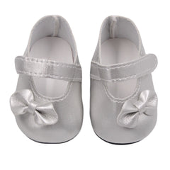18 Inch American Girl Doll Shoes Solid Color Bow Shoes