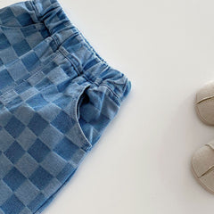 Fashion Personality Boys' Plaid Casual Pants