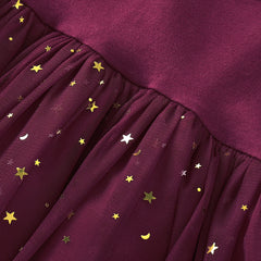Long sleeve solid color pleated skirt