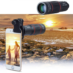 18X Zoom Telescope Lens for iPhone & Samsung Smartphones - Universal Clip & Tripod Included