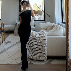 European And American Style Temperament High Waist Slim Fit Slimming Short Sleeve Hot Girl Dress