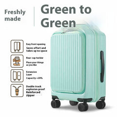 Expandable Multi Lever 20 Inch Suitcase