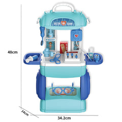Medical Equipment Table Suitcase Children's Early Education Play House Toys