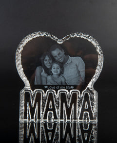 Inner Carved Heart-shaped Crystal Ornaments