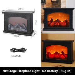 Fireplace Storm Lantern Simulation Charcoal Flame Ambience Light