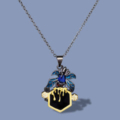 Personalized Retro Short Black And Gold Two-tone Necklace