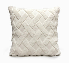 Plush Solid Color Sofa Pillowcase Living Room Cushion