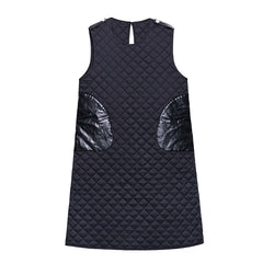 Sleeveless plus size long dress with temperament