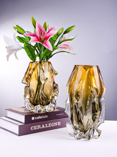 Creative Crystal Glass Vase Flower Arrangement Art Ornaments